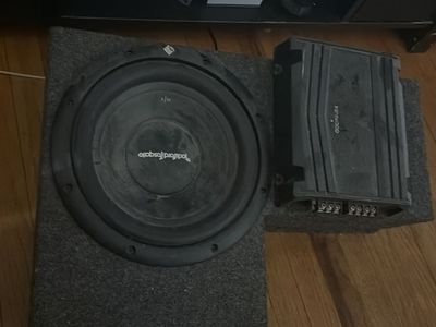 Rockford Fosgate Subwoofer & Kenwood Amplifier - Car Audio System
