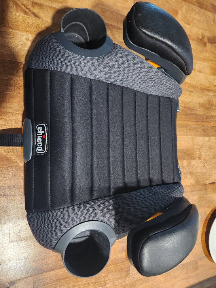 Chicco Black and Gray Booster Car Seat with Cup Holders