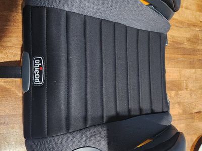 Chicco Black and Gray Booster Car Seat with Cup Holders