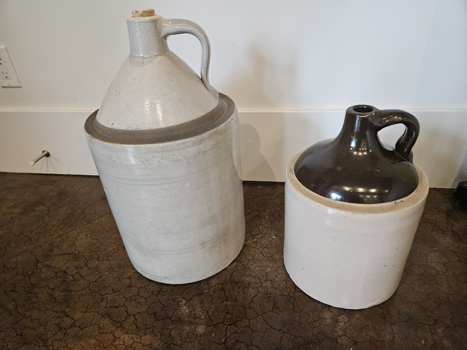 Antique Jugs - late 19th Century  5 gal & 3 gal
