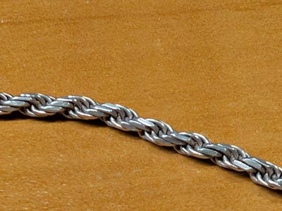 20 inch 2 mm .925 sterling silver Italy rope neckl