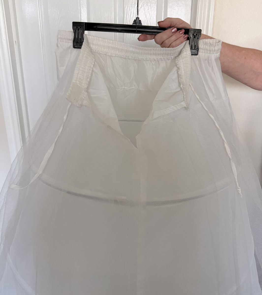 Two White Adjustable Hoop Skirts Petticoat Crinoline for Wedding Dress or Costume