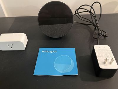 Amazon Echo Spot 2024 / Smart Speaker with Display and Power Adapter