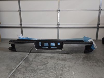 Chrome Rear Bumper Assembly (2015-2019) for GMC Sierra/Chevy Silverado 1500 - No Sensor Holes