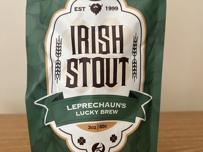 Adagio Teas Irish Stout Leprechaun's Lucky Brew Tea - 3oz Loose Leaf Black Tea Bonus two bags of loose leaf green tea