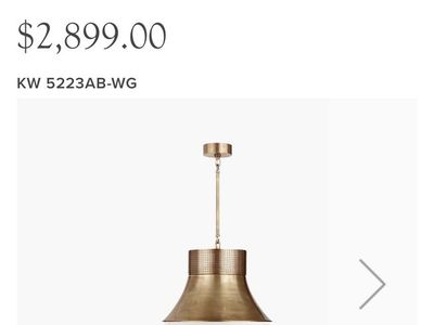 Visual Comfort Kelly Wearstler Pendant — $2,800 Retail — Brand New