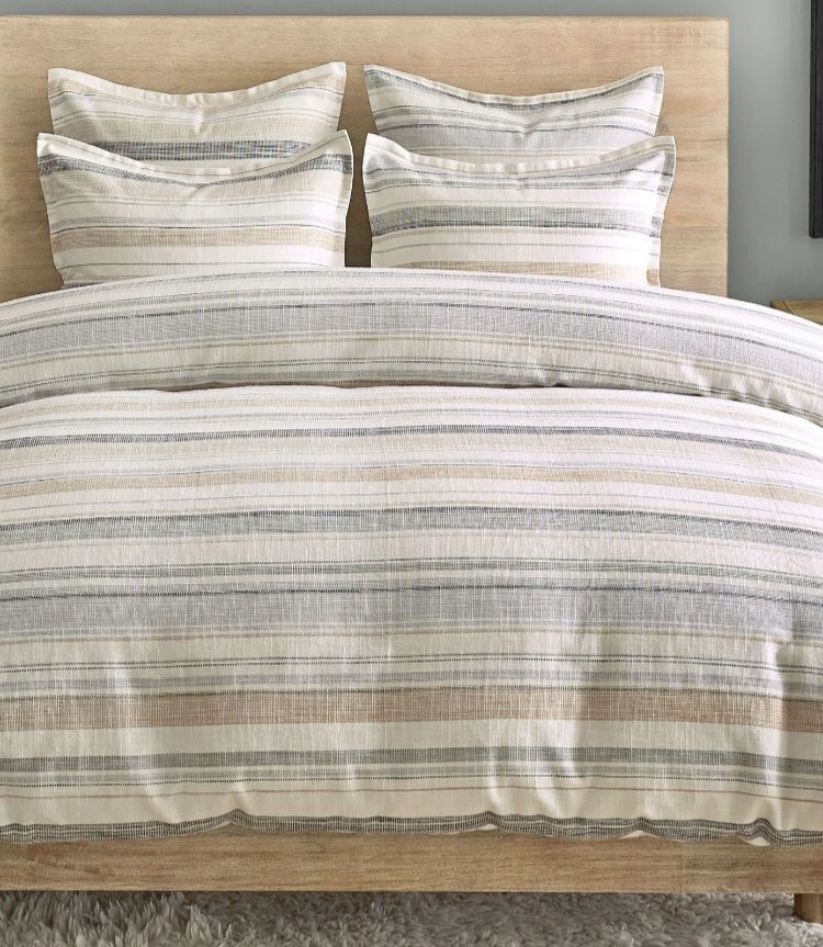 Clayton Striped Cotton Duvet Cover
