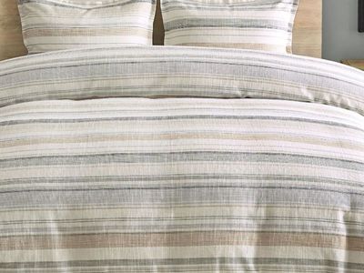 Clayton Striped Cotton Duvet Cover
