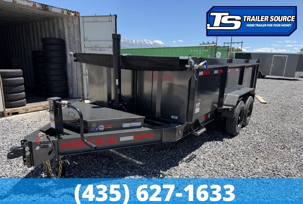 7x16 Maxx-D DTX Dump Trailer - 36" Sides - 17.5K GVWR - 7 Gauge Floor