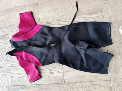 Skiwarm Classic Shorty Wetsuit Pink Black Front Zip