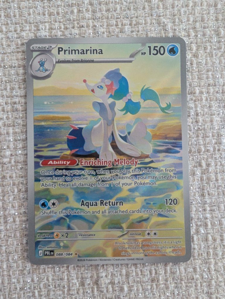 Primarina Full Illustration Rare Holo Pokemon Pitch Black 088/084
