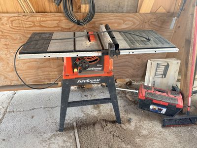 Firestorm by Black & Decker 15-Amp Table Saw on Stand - Used Power Tool