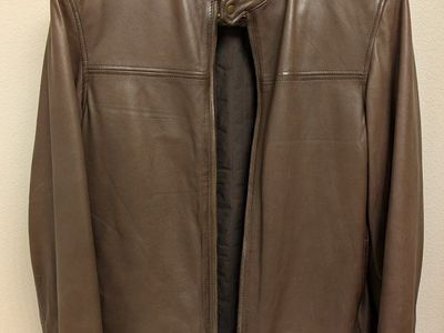 Brown Leather Jacket - Size Medium