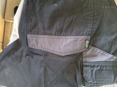 FXD WP-1 Men's Black Work Pants, Size 44W x 30L, Durable Cargo Style
