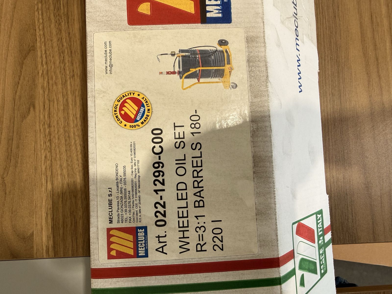 Meclube Wheeled Oil Set R=3:1 For 180-220L