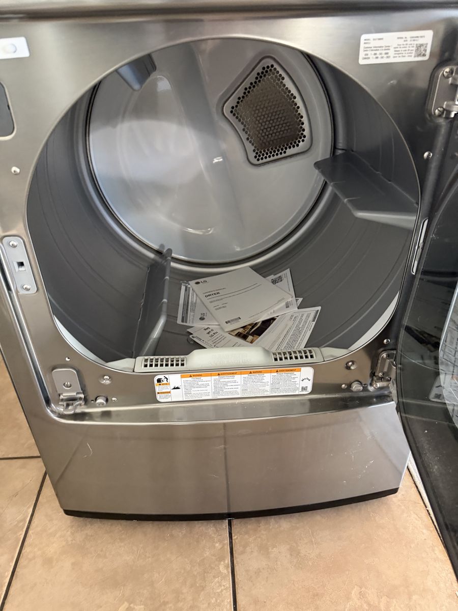 LG Sensor Dry Electric Dryer - Stainless Steel Finish