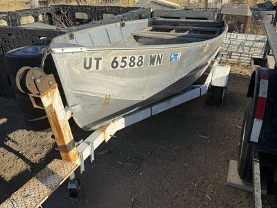 12 ft Aluminum Fishing Boat with Motor & Trailer
