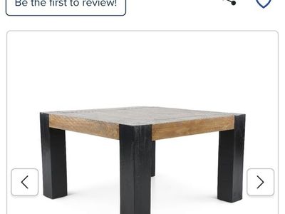 Brand new caramel and black square counter height dining table