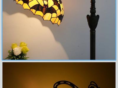 Tiffany Style Bat Lamp