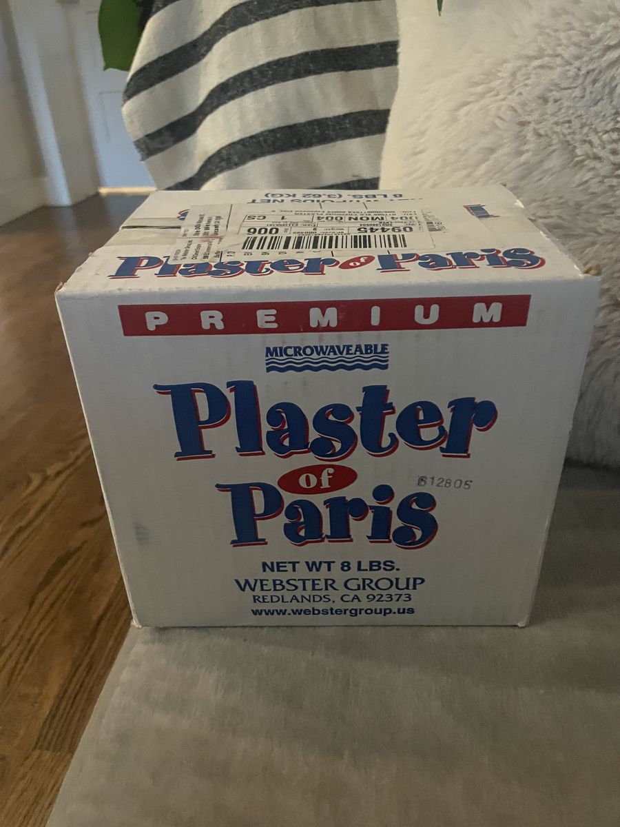 2 8lb unopened plaster of Paris containers