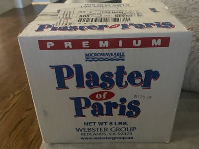 2 8lb unopened plaster of Paris containers