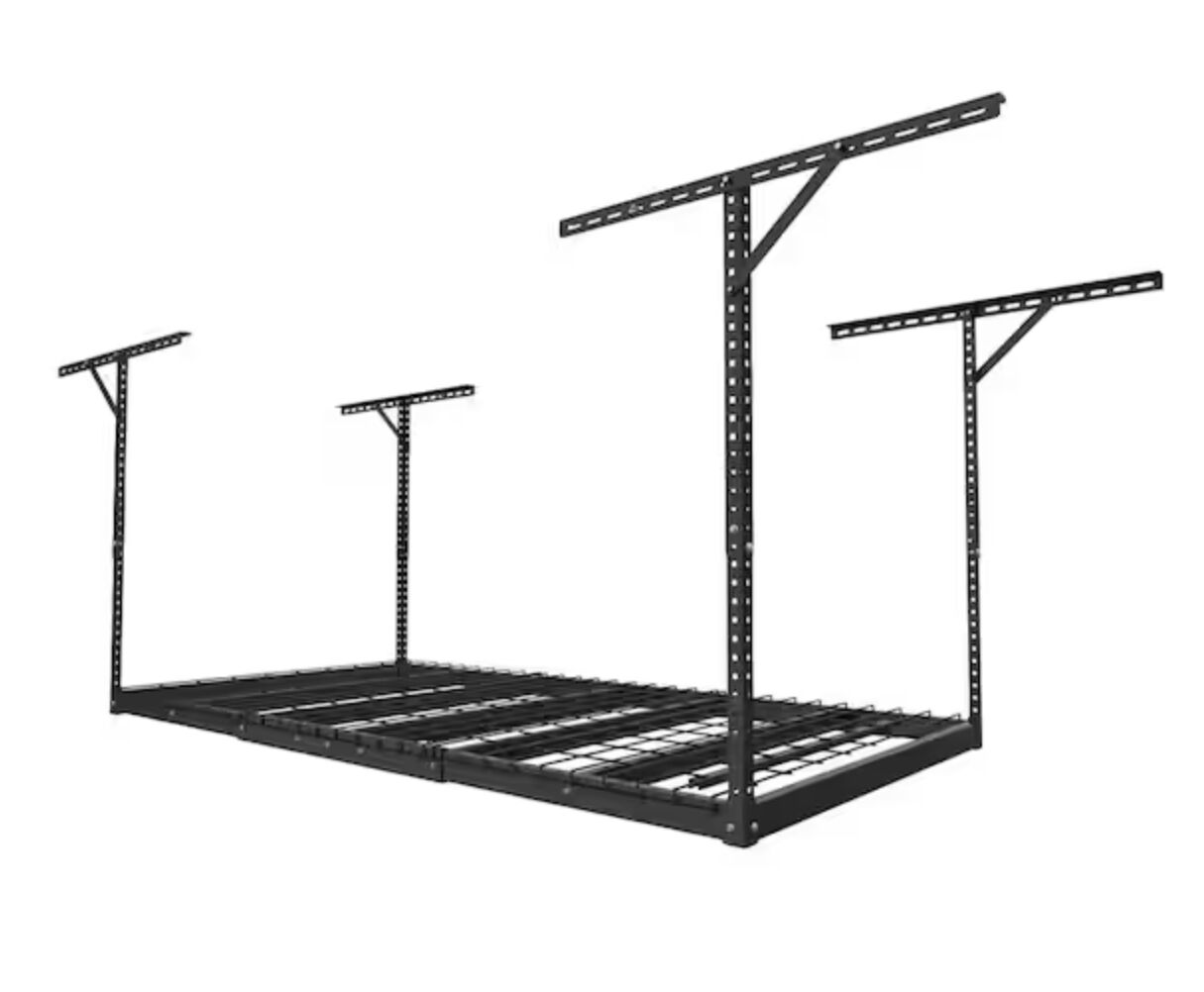 FLEXIMOUNTS Max Series 36 in. W x 72 in. D Heavy Duty Ceiling Mounted Garage Rack
