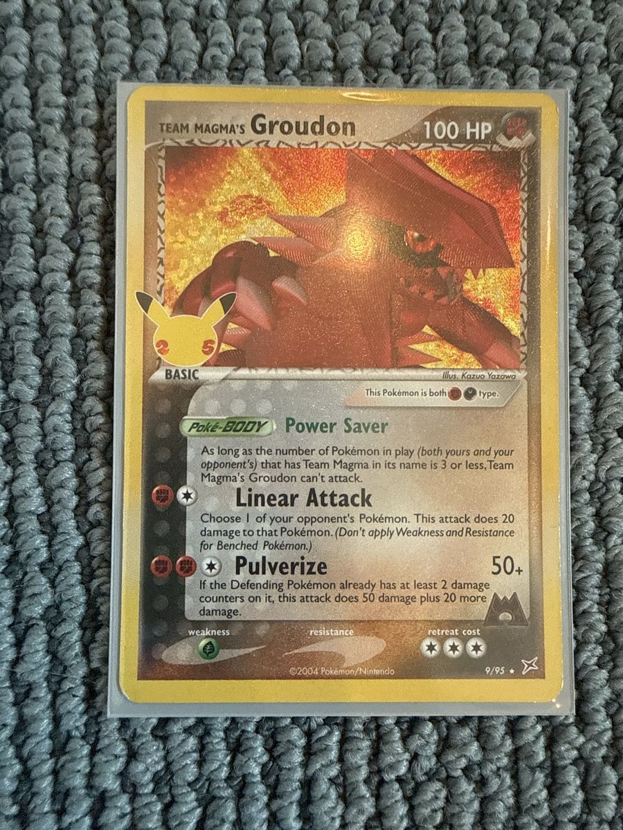 Pokémon Celebrations Team Magma's Groudon Holo Card #9/95