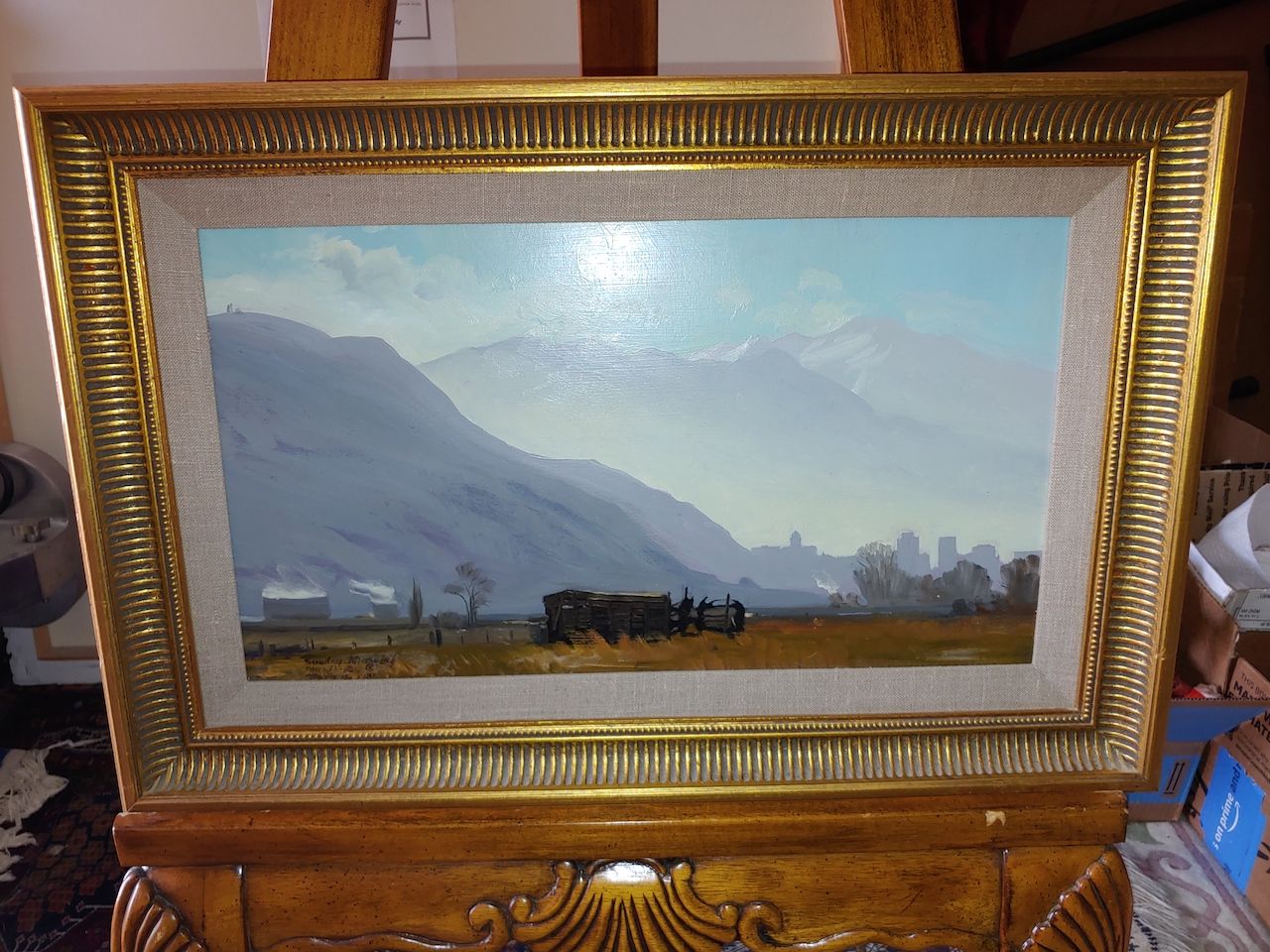 Utah Artist Dan Baxter Original Oil " Sunday Morning "