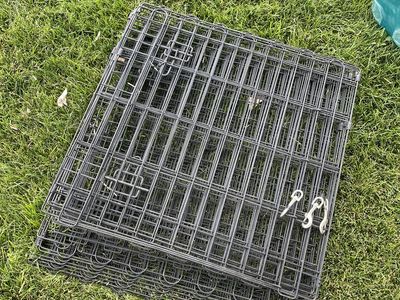 24" Metal Dog Playpen / Pet Fence - 2 Separate Connecting Sets (30 Feet Total!)