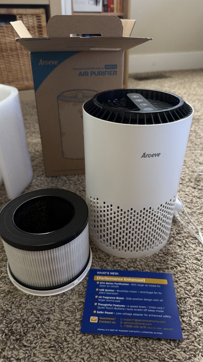 Compact Desktop Air Purifier with Filter