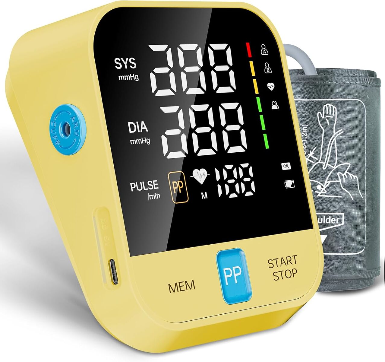 NEW Blood Pressure Monitor for Home Use with Upper Arm Wide Range Cuff (8.7-15.7 Adjustable) & LED Display, etc.
