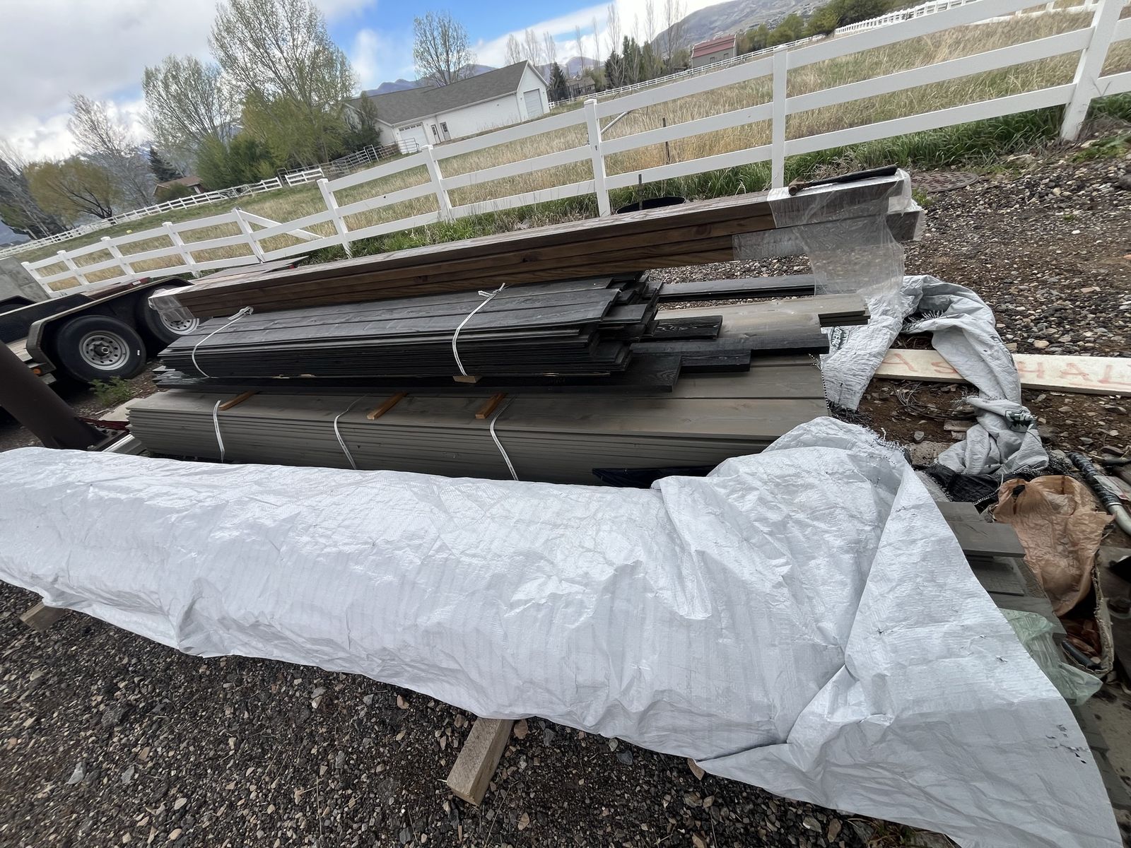 Cedar siding material