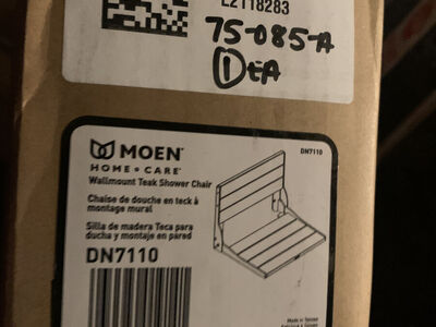 MOEN HOME CARE Wallmount Teak Shower Chair