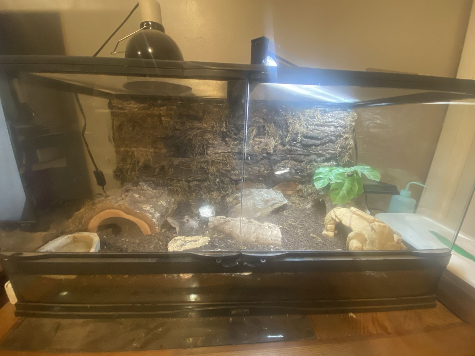 enclosure with diy background