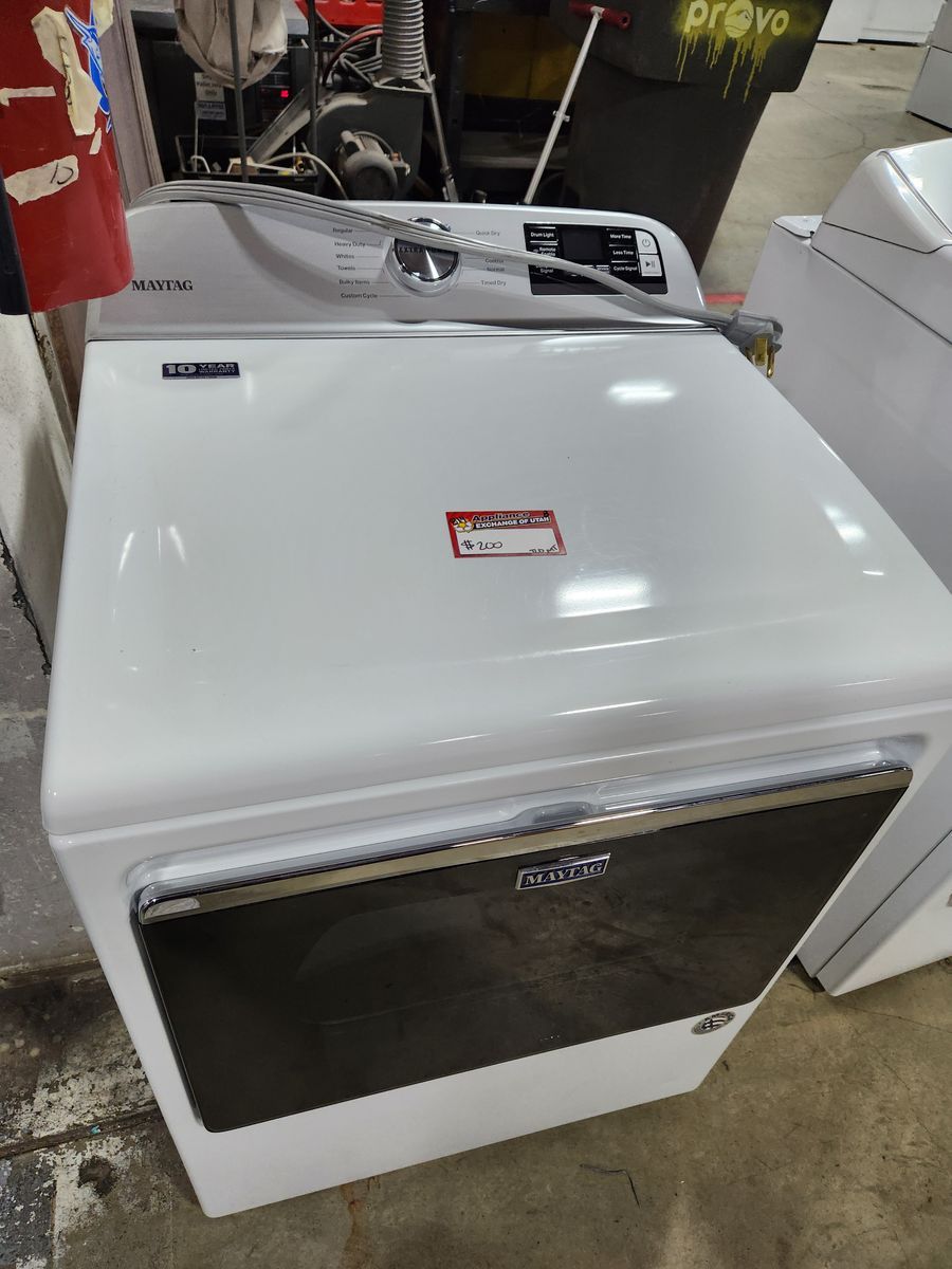 Maytag Electric Dryer - White with Glass Door