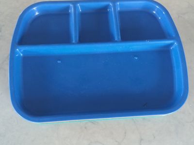 Toddler Divided Feeding Plates - Set of 4 (Blue, Teal, Orange, Pink)