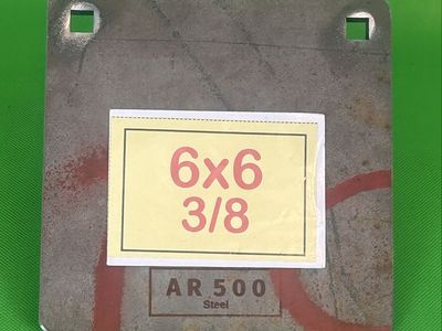 6 x 6 square or round 3/8 AR500 Shooting Target Gong