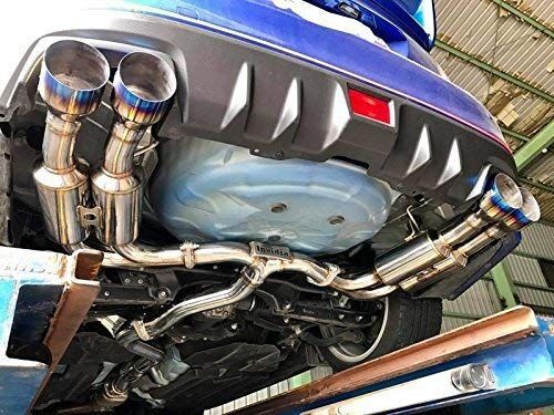 Invidia R400 Gemini Single Layer Quad Titanium Tip Cat Back Exhaust Subaru WRX & STI 2015-2021 HS15STIGM4ST WRXSTI WRX STI