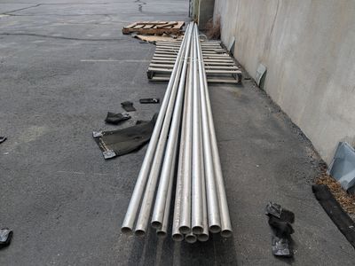 Stainless Steel Pipe - 1-1/4" 316L - 11 pieces, 20ft each - NEW surplus