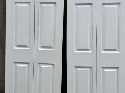 White Bifold Closet Doors - Set of 2 (4 panels total), 29.5" Wide Each Panel