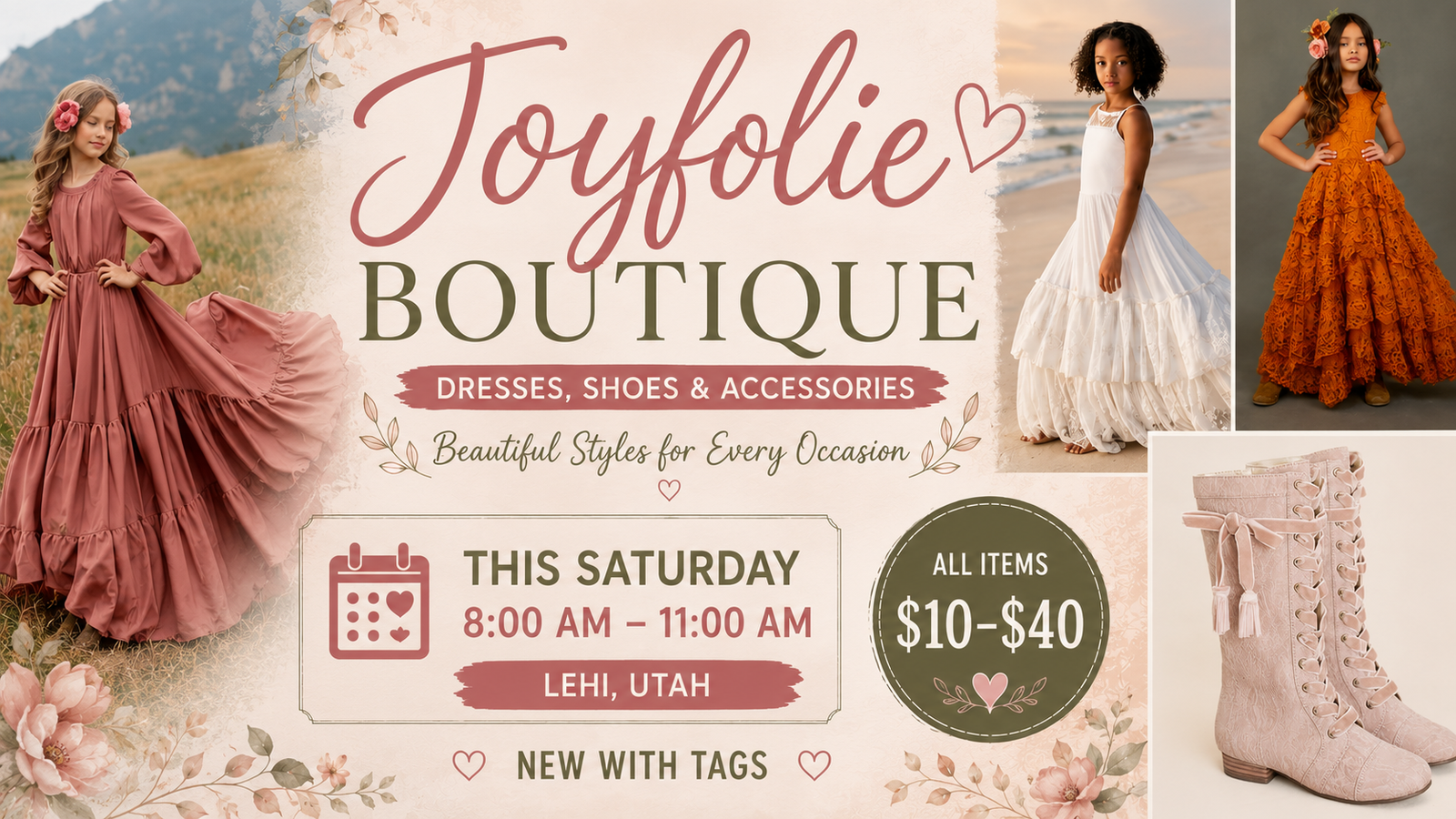 Joyfolie Girls Dresses Boutique Discount Sale!! NEW WITH TAGS! Sat Aug 1, 8-11, Lehi