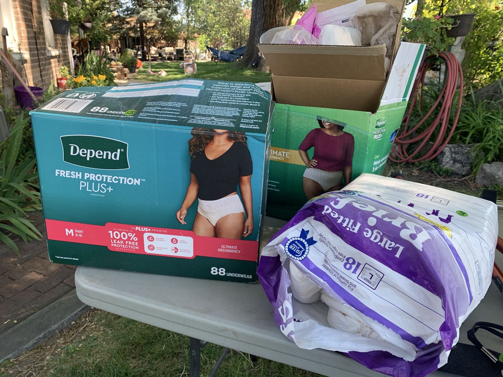 Various incontinence supplies