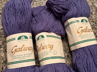 Galway Pure Wool worsted weight 3 skeins 100 g