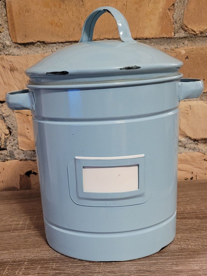 Metal Blue Canister