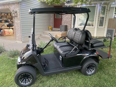 Black EZGO RXV lithium golf cart