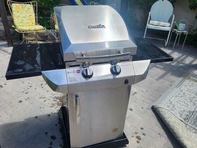 char broil stainless steel two burner grill