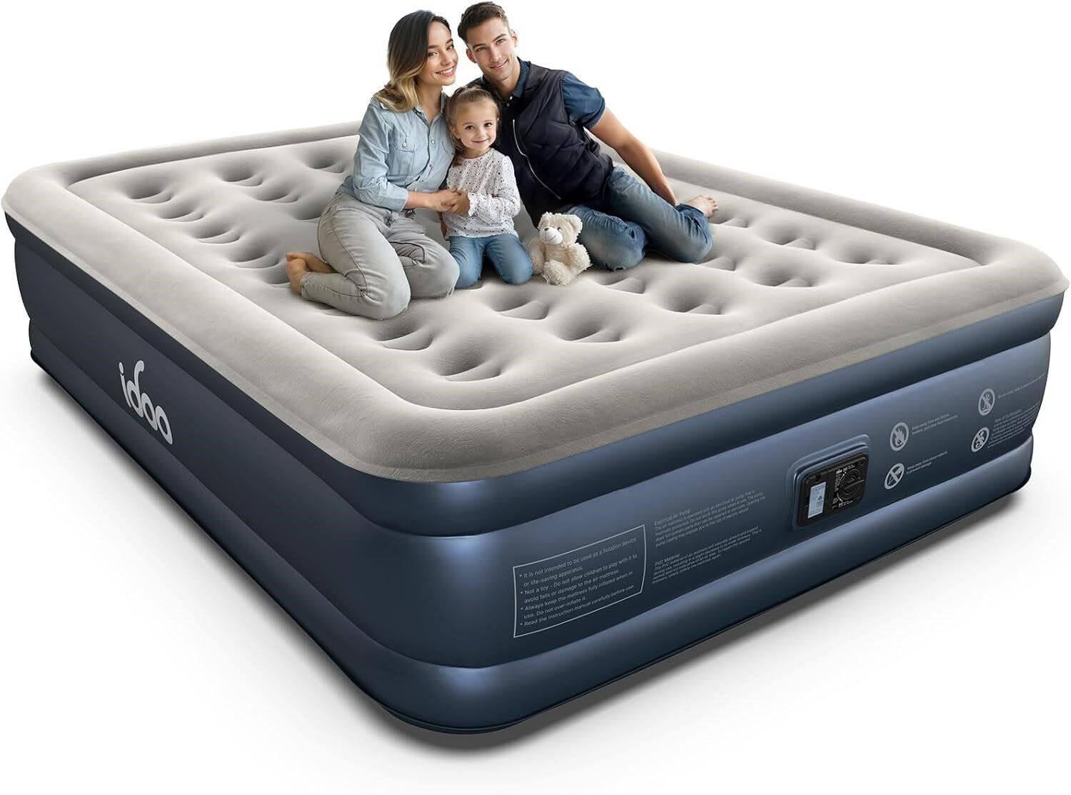 iDOO Queen Air Mattress With Pump 650lbs