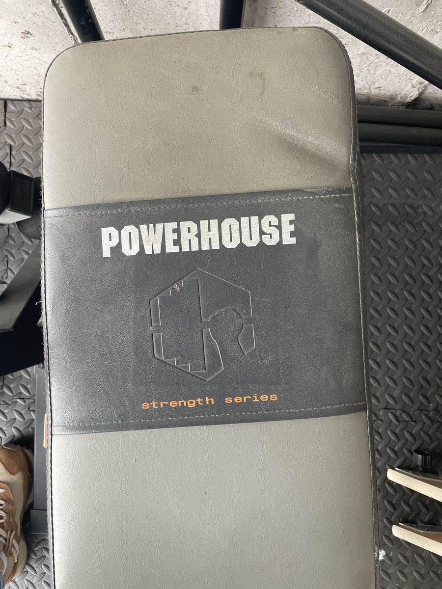 Workout bench with bar holder - heavy duty set