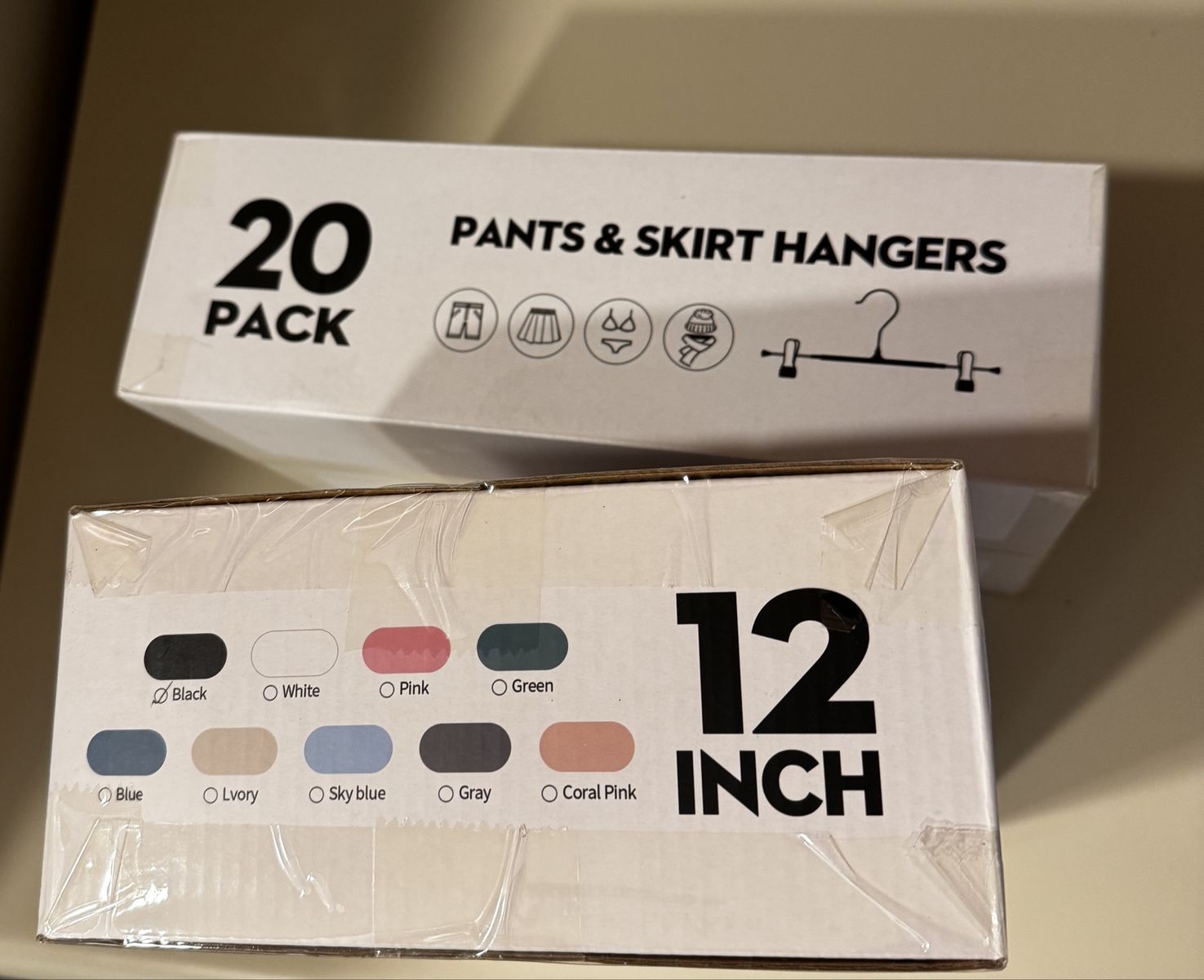 12” pants hangers pack of 20 x2