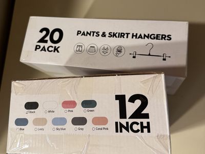12” pants hangers pack of 20 x2